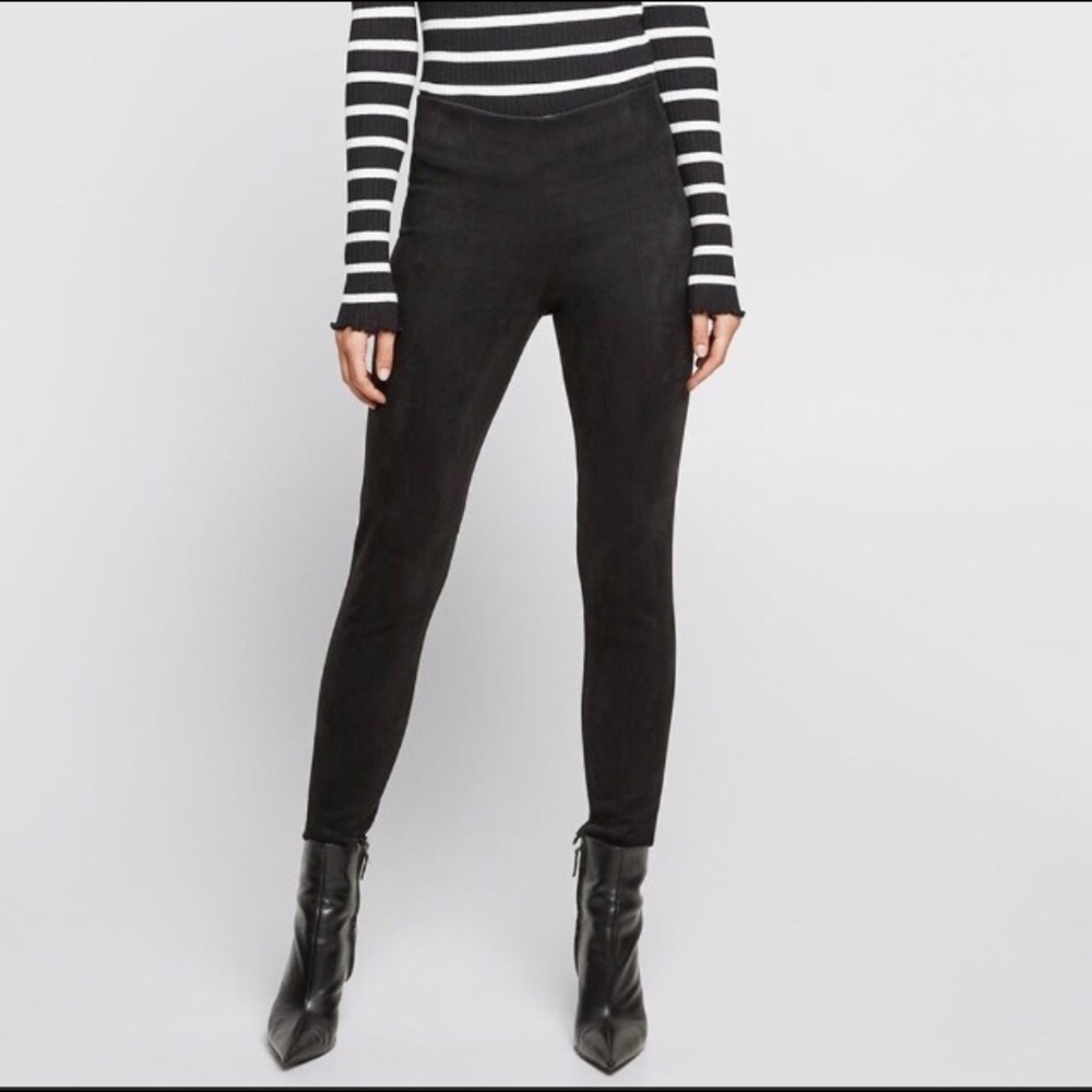 ZARA Faux Suede Leggings